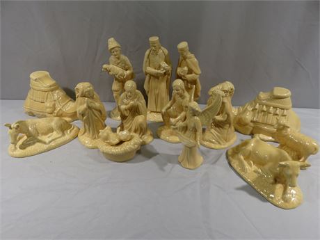 Ceramic Nativity Scene Figurine Set