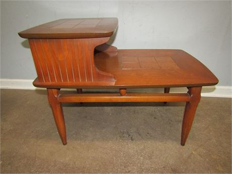Mid-Century Solid Wood End Table