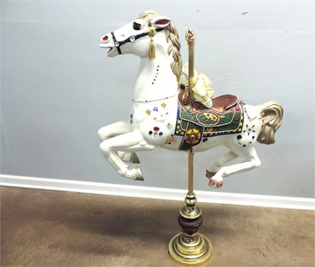 Jeweled Resin Carousel Horse