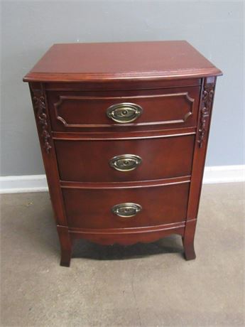 Vintage Bow Front Nightstand