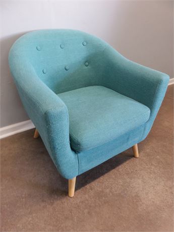 Teal Button Back Arm Chair