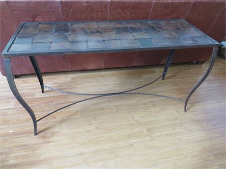 Rustic Metal Sofa Table