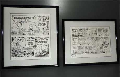 Set of SELBY KELLY POGO Comic Strip Prints / (252 / 750) / Signed