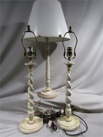 Twisted Pedestal Table Lamps,