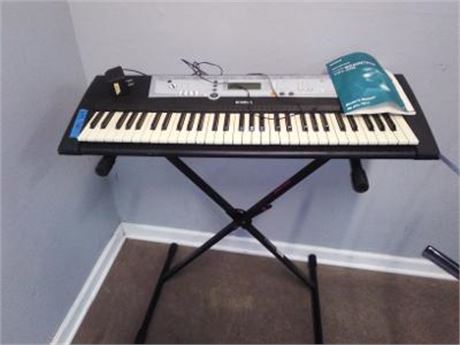 Yamaha PSR-E203-61 Key Portable Keyboard, with Base and Music Sheet Stand