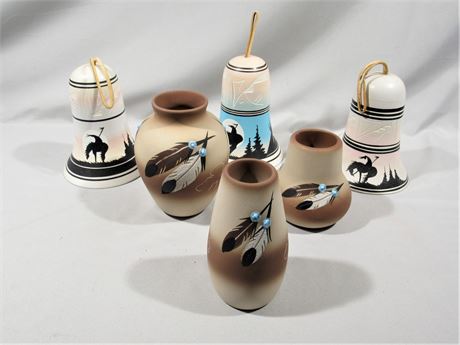 6 Piece Native American/Southwest Decorative Pottery Lot