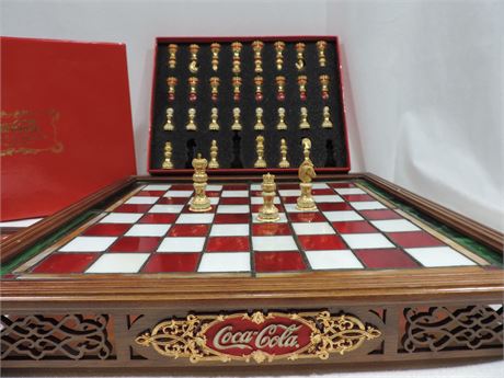 COCA-COLA Stain Glass Chess Set