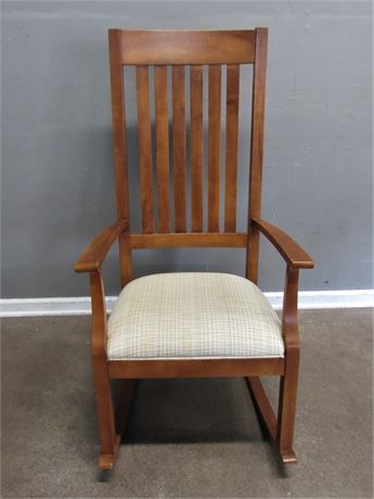 Ethan Allen Rocker with Upholstered Seat