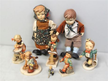 Collectibles Lot - Goebel Hummel NAPCO Japan Oumlet Hansel & Gretel Dolls