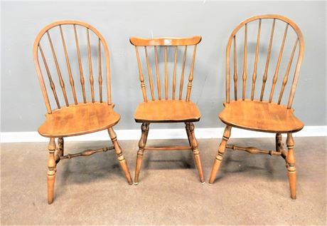 Three Wood Chairs