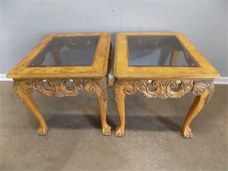 Chippendale Maple End Tables