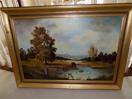 Signed Original Oil & Canvas Painting
