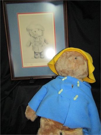 Paddington Bear Special ! Limited Edition Signed Print and Stuffed Bear