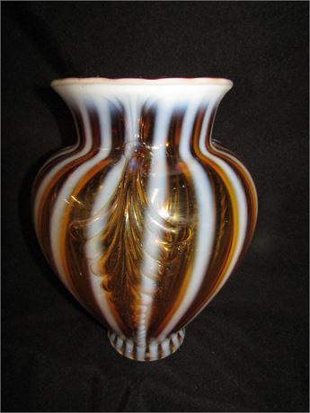 Fenton Cameo Opalescent Vase