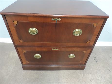 Vintage HEKMAN Solid Wood Filing Cabinet