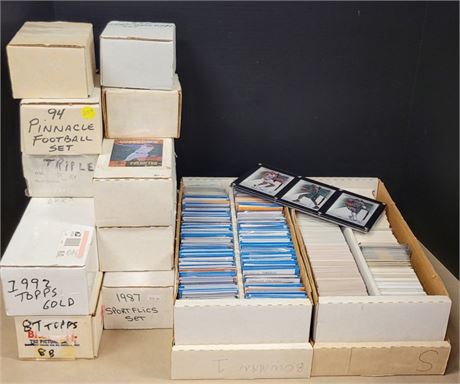 Sports Card Collection with Complete & Partial Sets & Singles