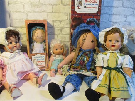 5 Piece, Brand names Holly Hobbie , American Greetings, and Ideal Doll Lot