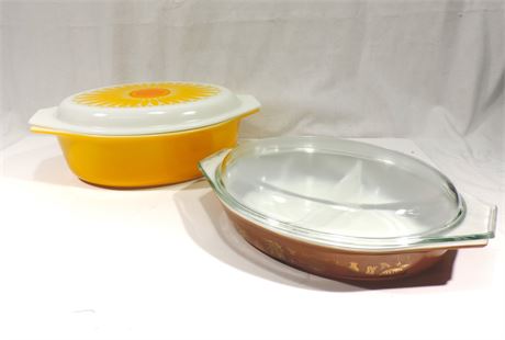 Vintage PYREX Sunflower / Early American