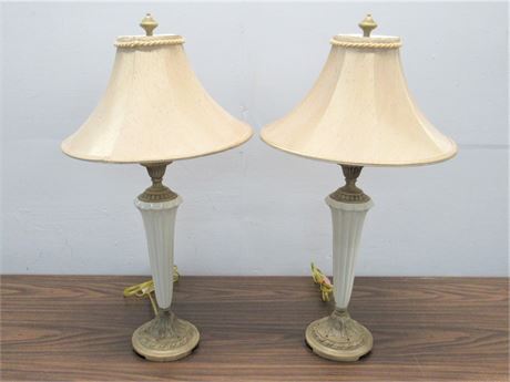 2 Lenox Porcelain Lamps by Quoizel