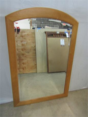 Arched Wood Mirror, Large Ethan Allen in Light Color