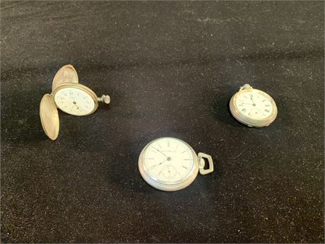 Vintage BONDALE, AURORA, JW BENSON Pocket Watches