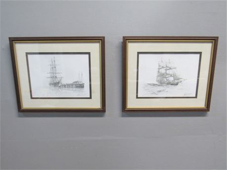 2 John Stobart Signed & Numbered Pencil Prints (both #299/350)