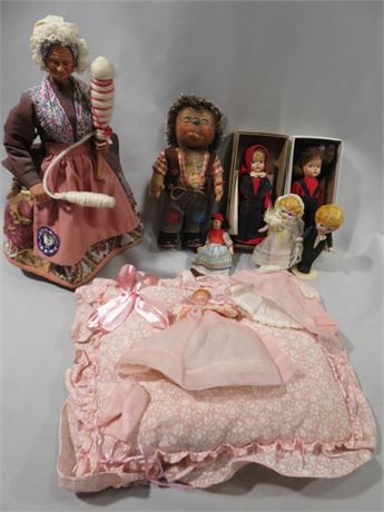 Vintage Dolls + Steiff Mecki