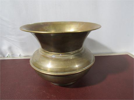Brass Spittoon, Small Size Vintage Antique with "AGED PATINA"