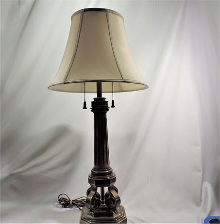 Wood / Brass Base / Table Lamp