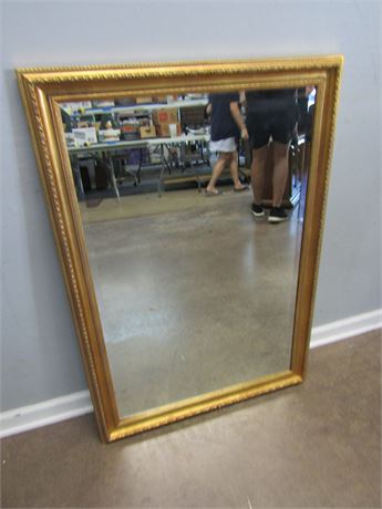 Large Carolina Mirror, with Gold Ornate Trim