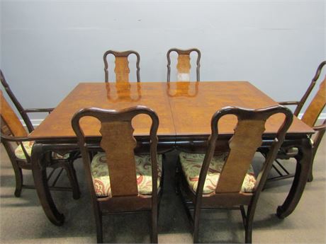 Oriental Style Dining Table & Chairs
