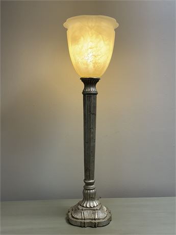 Lamp / Art  Deco / Heavy Frosted White Globe