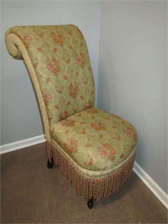 Scroll Top Accent Chair