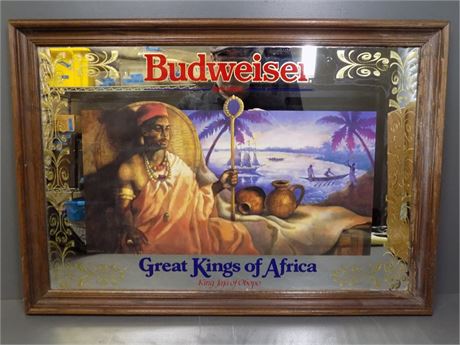 Budweiser "Great Kings of Africa" Mirror Sign