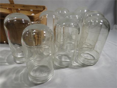 Vintage 1950s Steampunk Explosion Proof Glass Light Protectors