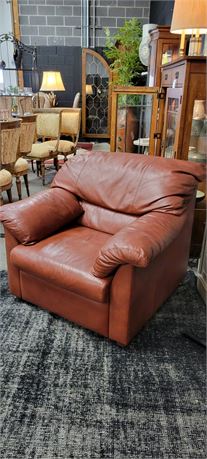 Overstuffed Leather Recliner