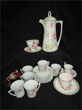 Tea Pot, Saucer and Cups Collection