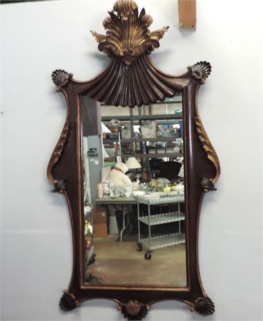 Large Carved Solid Wood Wall Mirror