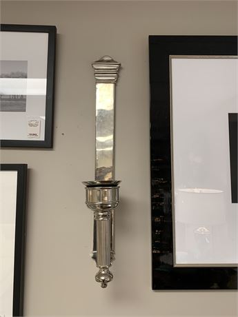 SILVER CANDLE SCONCE