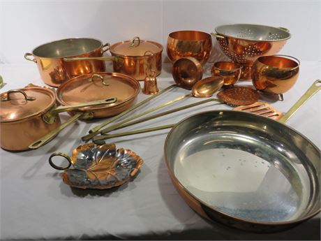Copper Kitchenware Lot
