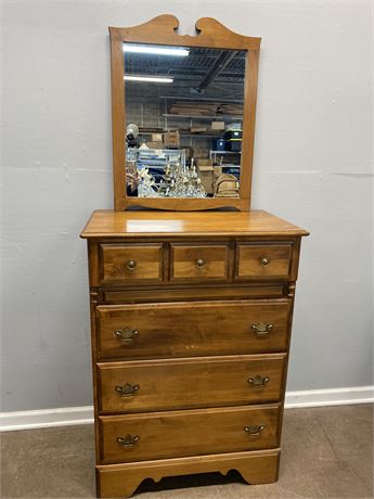 Vintage Crawford Furniture Dresser & Mirror