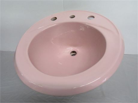 Vintage 1950's Pink Porcelain Sink