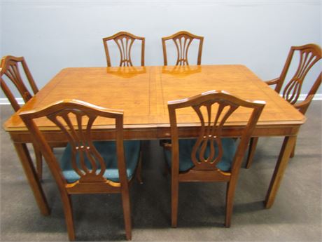 Drexel Heritage Dining Table & 6 Chairs, Yorkshire Series