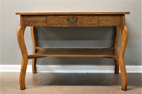 Vintage looking Entry Table with a Natural Finish