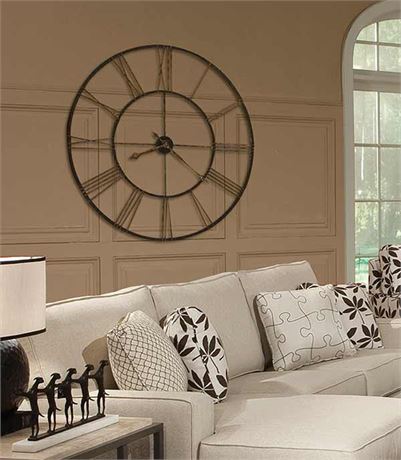 HOWARD MILLER Postema 49-inch Wrought Iron Wall Clock