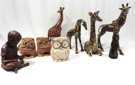 Collectible Ceramic / Wood Carved Animals