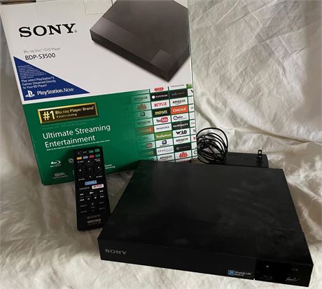 SONY Blu-Ray Disc / DVD Player with WiFi