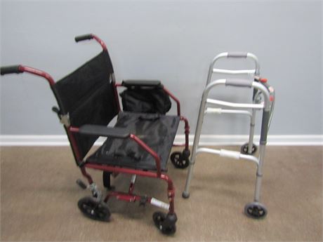 Portable Wheelchair and Walker, Lightweight Health Care