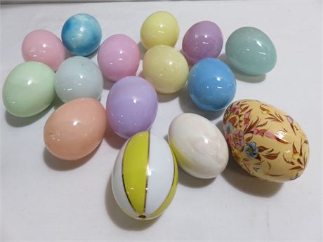 Glass & Porcelain Decorative Eggs