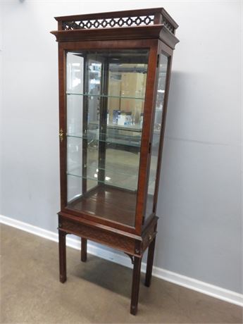 CENTURY Asian Inspired Lighted Curio Cabinet